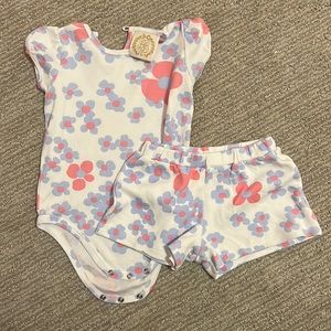 TBBC Floral Onesie and Shorts Set